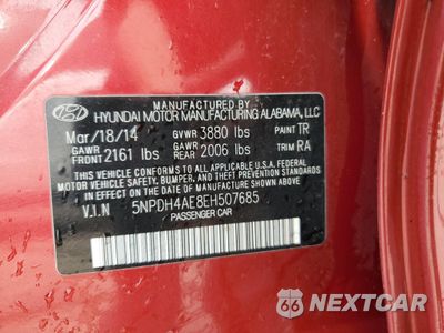Zdjęcie 12 z 12 samochodu: 2014 HYUNDAI ELANTRA SE VIN:5NPDH4AE8EH507685 - miniatura