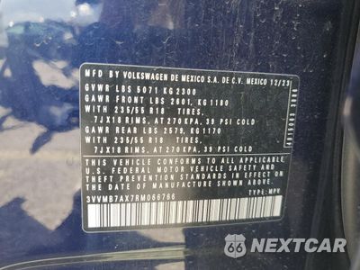 Zdjęcie 14 z 15 samochodu: 2024 VOLKSWAGEN TIGUAN SE VIN:3VVMB7AX7RM066766 - miniatura