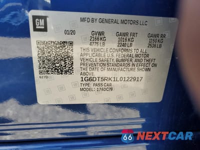 Zdjęcie 12 z 12 samochodu: 2020 CADILLAC CT5 PREMIUM LUXURY VIN:1G6DT5RK1L0122917 - miniatura