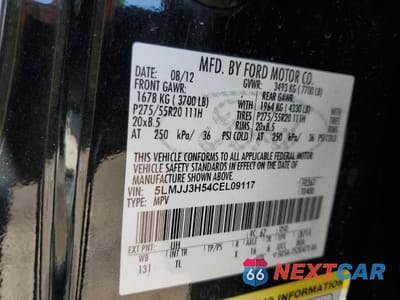 Zdjęcie 15 z 15 samochodu: 2012 LINCOLN NAVIGATOR L VIN:5LMJJ3H54CEL09117 - miniatura