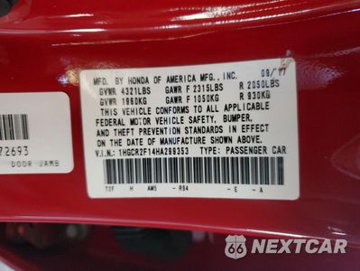 Zdjęcie 12 z 13 samochodu: 2017 HONDA ACCORD SPORT SPECIAL EDITION VIN:1HGCR2F14HA299353 - miniatura