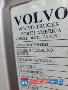 Zdjęcie 10 z 10 samochodu: 2015 VOLVO VNL SEMI TRUCK VIN:4V4NC9EH1FN918291 - miniatura