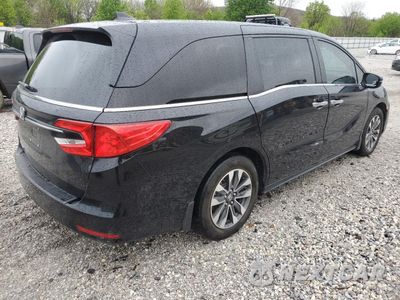 Trzecie zdjęcie samochodu z tyłu: 2022 HONDA ODYSSEY EXL VIN:5FNRL6H76NB066175 - miniatura