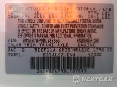 Zdjęcie 15 z 15 samochodu: 2013 NISSAN SENTRA S VIN:3N1AB7AP9DL787853 - miniatura