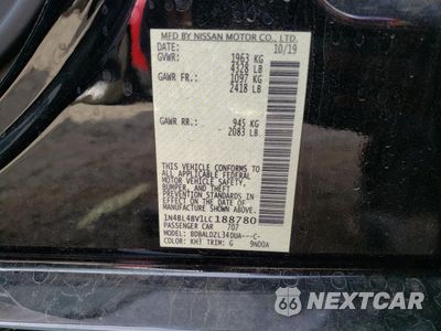 Zdjęcie 12 z 13 samochodu: 2020 NISSAN ALTIMA S VIN:1N4BL4BV1LC188780 - miniatura
