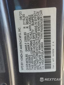 Zdjęcie 14 z 14 samochodu: 2020 HONDA ACCORD SPORT VIN:1HGCV1F32LA128553 - miniatura