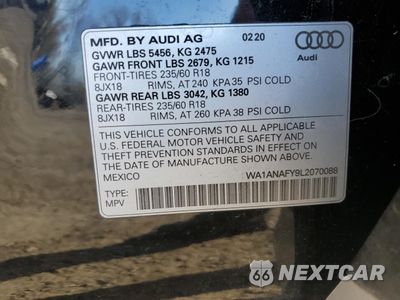 Zdjęcie 13 z 16 samochodu: 2020 AUDI Q5 PREMIUM VIN:WA1ANAFY9L2070088 - miniatura