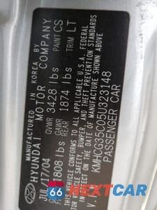 Zdjęcie 13 z 13 samochodu: 2005 HYUNDAI ACCENT GS VIN:KMHCG35C05U323148 - miniatura