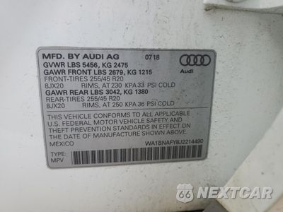 Zdjęcie 13 z 14 samochodu: 2018 AUDI Q5 PREMIUM PLUS VIN:WA1BNAFY8J2214490 - miniatura