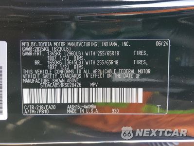Zdjęcie 13 z 14 samochodu: 2024 TOYOTA GRAND HIGHLANDER XLE VIN:5TDACAB51RS028426 - miniatura