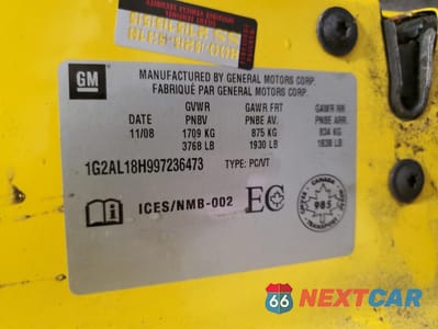 Zdjęcie 12 z 12 samochodu: 2009 PONTIAC G5 VIN:1G2AL18H997236473 - miniatura