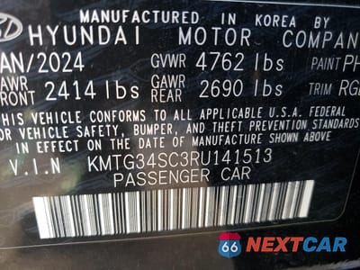 Zdjęcie 12 z 12 samochodu: 2024 GENESIS G70 BASE VIN:KMTG34SC3RU141513 - miniatura