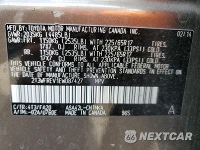 Zdjęcie 13 z 13 samochodu: 2014 TOYOTA RAV4 XLE VIN:2T3WFREV1EW087427 - miniatura