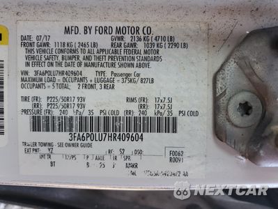 Zdjęcie 13 z 13 samochodu: 2017 FORD FUSION SE HYBRID VIN:3FA6P0LU7HR409604 - miniatura