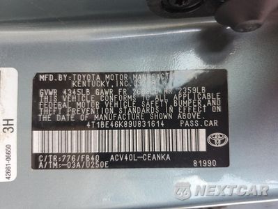 Zdjęcie 13 z 13 samochodu: 2009 TOYOTA CAMRY BASE VIN:4T1BE46K89U831614 - miniatura