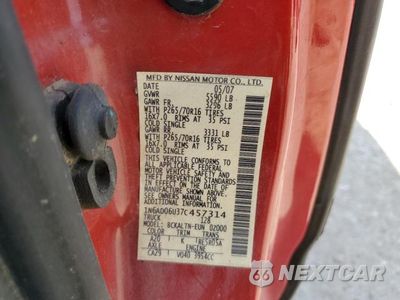 Zdjęcie 12 z 12 samochodu: 2007 NISSAN FRONTIER KING CAB LE VIN:1N6AD06U37C457314 - miniatura