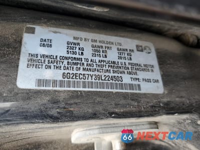 Zdjęcie 12 z 12 samochodu: 2009 PONTIAC G8 GT VIN:6G2EC57Y39L224503 - miniatura