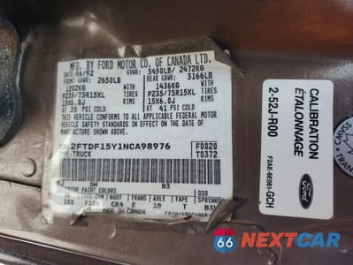 Zdjęcie 13 z 13 samochodu: 1992 FORD F150 VIN:2FTDF15Y1NCA98976 - miniatura