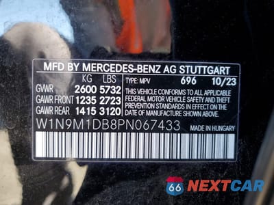 Zdjęcie 13 z 13 samochodu: 2023 MERCEDES-BENZ EQB 350 4MATIC VIN:W1N9M1DB8PN067433 - miniatura