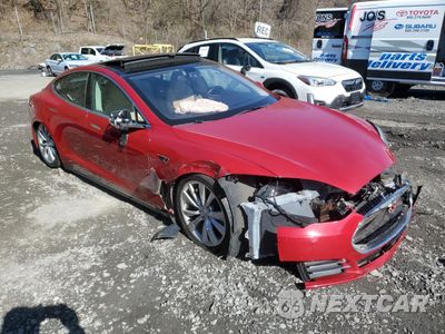 Czwarte zdjęcie samochodu z boku: 2013 TESLA MODEL S VIN:5YJSA1DP3DFP09905 - miniatura