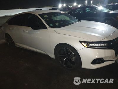 Czwarte zdjęcie samochodu z boku: 2021 HONDA ACCORD SPORT VIN:1HGCV1F34MA105566 - miniatura
