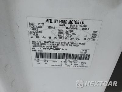 Zdjęcie 12 z 12 samochodu: 2010 FORD F150 VIN:1FTMF1CW0AKB33417 - miniatura