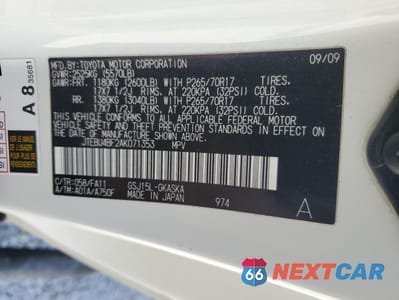 Zdjęcie 12 z 14 samochodu: 2010 TOYOTA FJ CRUISER VIN:JTEBU4BF2AK071353 - miniatura
