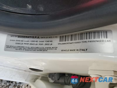 Zdjęcie 13 z 15 samochodu: 2015 MASERATI GHIBLI S VIN:ZAM57RTA4F1150931 - miniatura