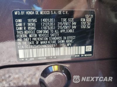 Zdjęcie 15 z 16 samochodu: 2022 HONDA HR-V EX VIN:3CZRU5H50NM722897 - miniatura