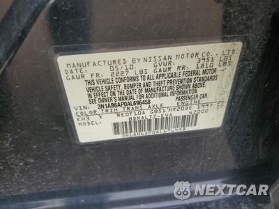 Zdjęcie 14 z 14 samochodu: 2010 NISSAN SENTRA 2.0 VIN:3N1AB6AP0AL696458 - miniatura