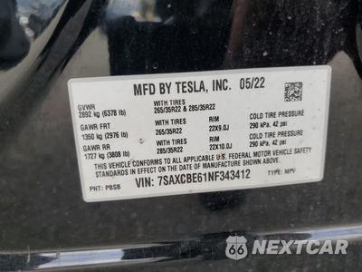 Zdjęcie 16 z 16 samochodu: 2022 TESLA MODEL X VIN:7SAXCBE61NF343412 - miniatura