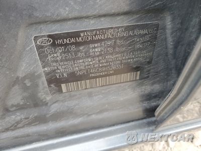 Zdjęcie 12 z 14 samochodu: 2009 HYUNDAI SONATA GLS VIN:5NPET46C89H526351 - miniatura