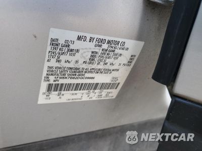Zdjęcie 12 z 12 samochodu: 2013 FORD EXPLORER VIN:1FM5K7B82DGC09986 - miniatura