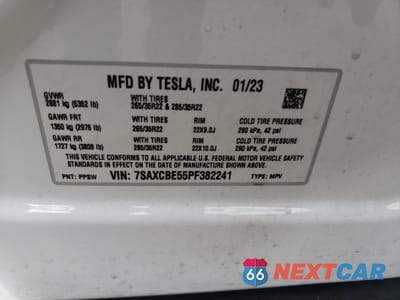 Zdjęcie 12 z 14 samochodu: 2023 TESLA MODEL X VIN:7SAXCBE55PF382241 - miniatura