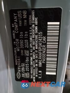 Zdjęcie 12 z 12 samochodu: 2023 HYUNDAI ELANTRA N LINE VIN:KMHLR4AF6PU414315 - miniatura