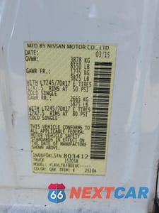 Zdjęcie 13 z 13 samochodu: 2015 NISSAN NV 1500 VIN:1N6BF0KL5FN803412 - miniatura