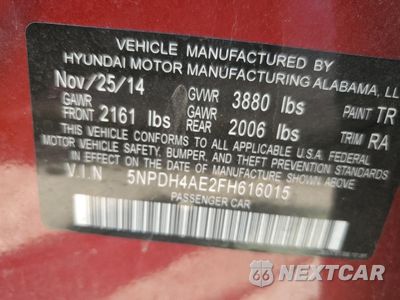 Zdjęcie 12 z 12 samochodu: 2015 HYUNDAI ELANTRA SE VIN:5NPDH4AE2FA616015 - miniatura