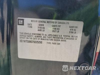 Zdjęcie 12 z 12 samochodu: 2007 CHEVROLET IMPALA LT VIN:2G1WT58K079225290 - miniatura