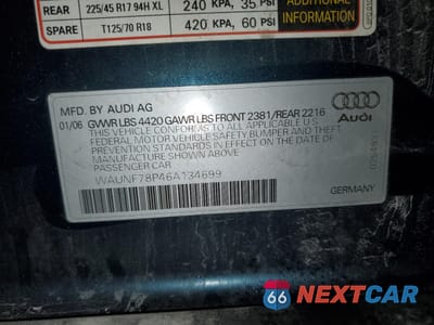 Zdjęcie 13 z 15 samochodu: 2006 AUDI A3 2.0 PREMIUM VIN:WAUNF78P46A134699 - miniatura