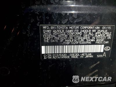 Zdjęcie 12 z 12 samochodu: 2015 LEXUS IS 250 VIN:JTHBF1D29F5065996 - miniatura