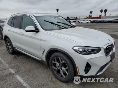 Czwarte zdjęcie samochodu z boku: 2022 BMW X3 SDRIVE30I VIN:5UX43DP01N9K68904 - miniatura