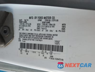 Zdjęcie 13 z 13 samochodu: 2014 FORD TRANSIT CONNECT XL VIN:NM0LS7E70E1167821 - miniatura