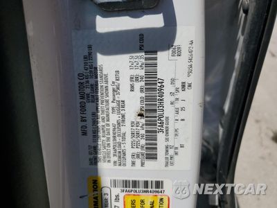 Zdjęcie 12 z 12 samochodu: 2017 FORD FUSION SE HYBRID VIN:3FA6P0LU3HR409647 - miniatura