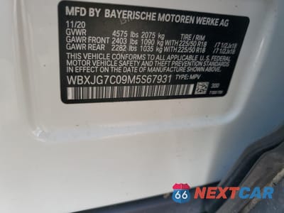 Zdjęcie 14 z 14 samochodu: 2021 BMW X1 SDRIVE28I VIN:WBXJG7C09M5S67931 - miniatura
