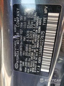 Zdjęcie 12 z 12 samochodu: 2019 HYUNDAI KONA SE VIN:KM8K12AA4KU227675 - miniatura