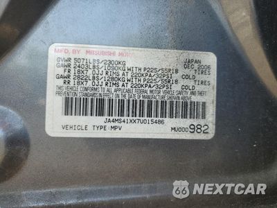 Zdjęcie 13 z 13 samochodu: 2007 MITSUBISHI OUTLANDER XLS VIN:JA4MS41XX7U015486 - miniatura