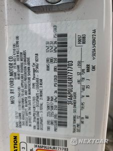 Zdjęcie 12 z 12 samochodu: 2018 FORD FUSION SE HYBRID VIN:3FA6P0LU4JR171703 - miniatura