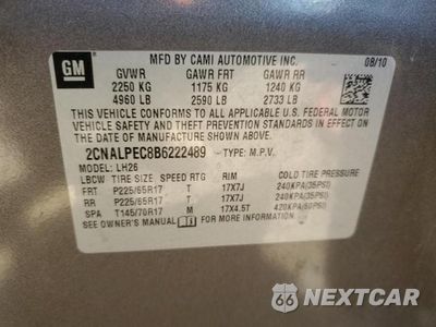 Zdjęcie 13 z 13 samochodu: 2011 CHEVROLET EQUINOX LT VIN:2CNALPEC8B6222489 - miniatura