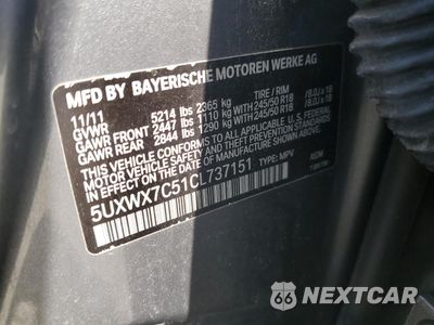 Zdjęcie 13 z 15 samochodu: 2012 BMW X3 XDRIVE35I VIN:5UXWX7C51CL737151 - miniatura