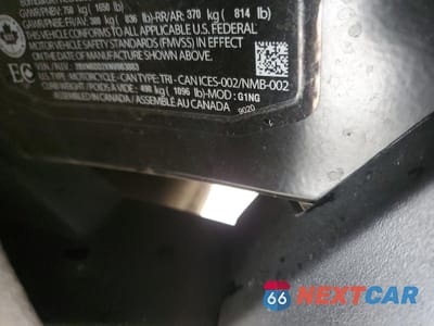Zdjęcie 9 z 10 samochodu: 2022 CAN-AM SPYDER ROADSTER RT VIN:2BXNBDD2XNV003883 - miniatura